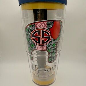 TERVIS Simply Southern Elephant 24 oz Travel Tumbler Cup With Blue Lid
